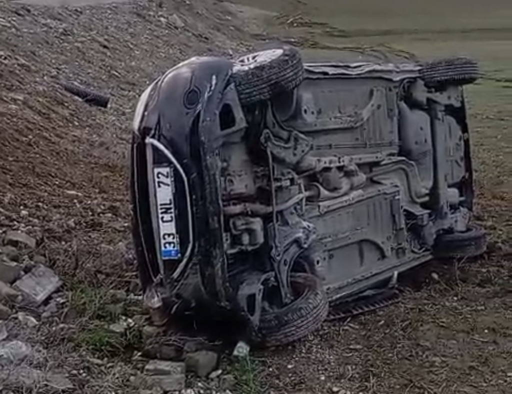 Batman’da Otomobil Şarampole Yuvarlandı: 1 Yaralı