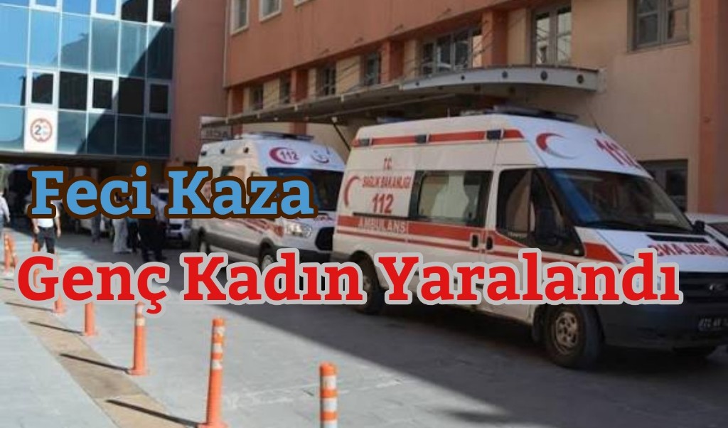 Yol Ortasında Kaza Genç Kadın Yere Savruldu