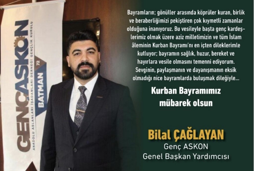 Bilal Çağlayan’dan Kurban Bayramı Mesajı