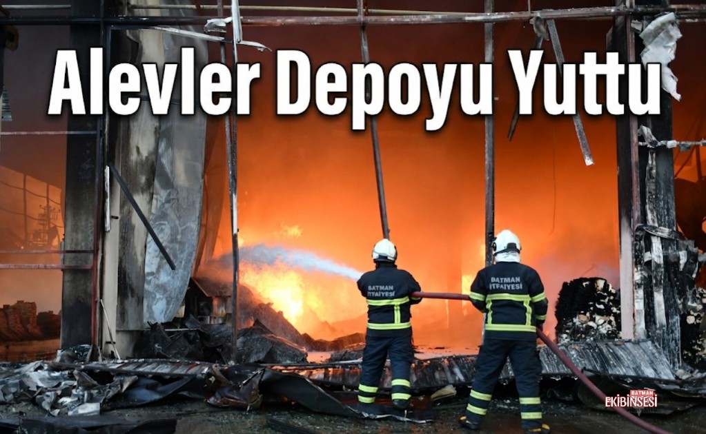 Batman’da Dev Depo Yangını: Saatler Süren Müdahale