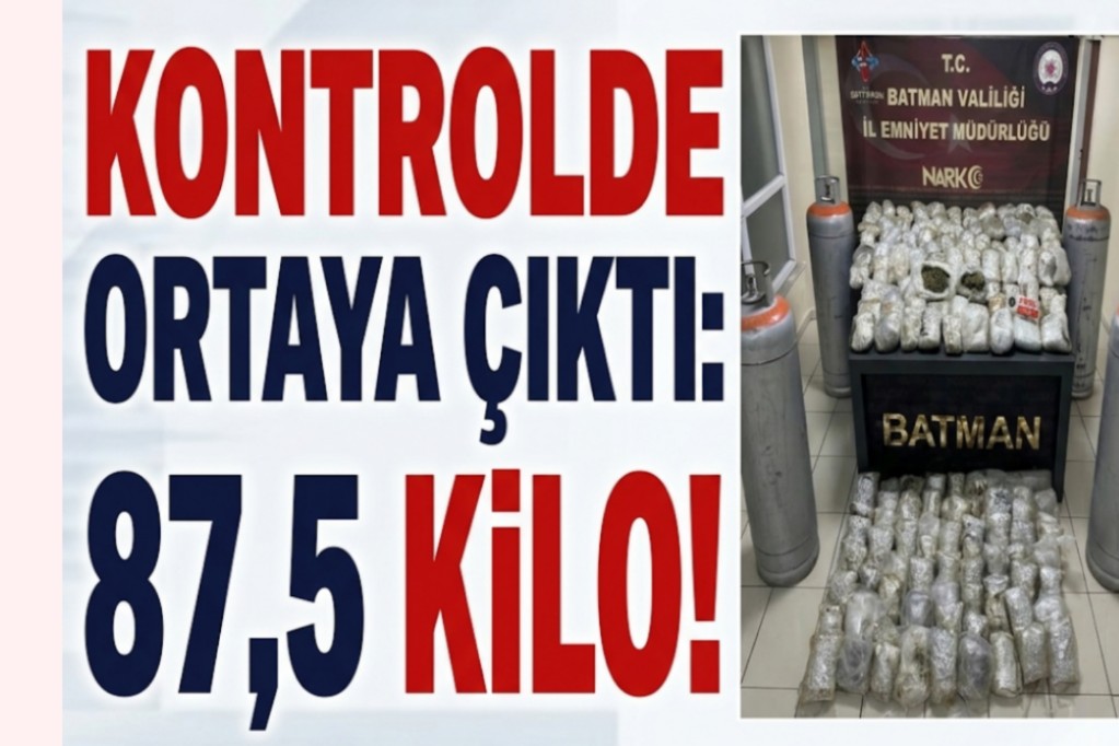 TÜPLERİN İÇİNDEN 87,5 KİLO UYUŞTURUCU ÇIKTI!