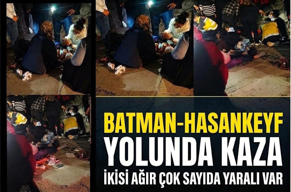 Batman–Hasankeyf Yolunda Minibüs Dehşeti: 2’si Ağır, 7 Yaralı